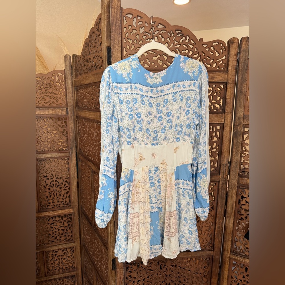 FREE PEOPLE Mixing it up mini dress sky combo - Picture 4 of 4